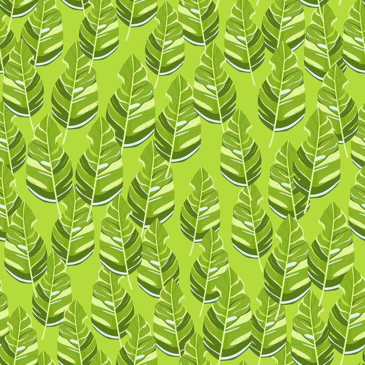Vector hawaiianinspired pattern fashionably exotic palm trees and lush greenery wallpaper abstract backdrop botanical garden