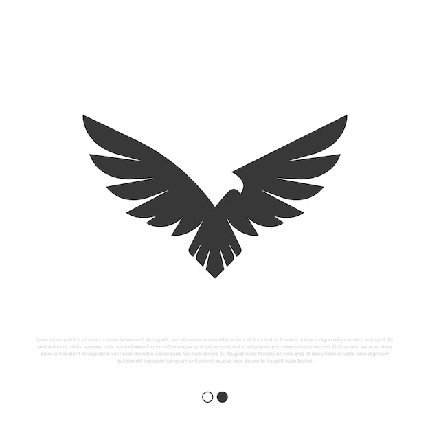 Hawk eagle bird logo template vector premium vector