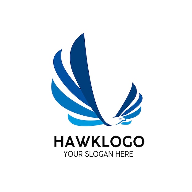 Hawk falcon bird logo