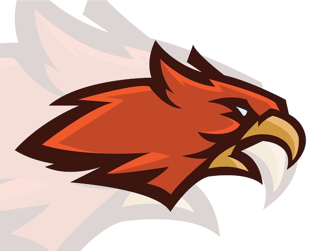 Hawk hoofd mascot