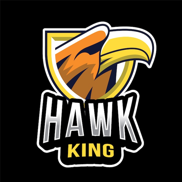 Шаблон логотипа hawk king esport