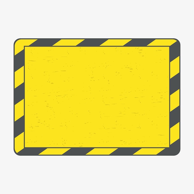 Vector hazard frame. black and yellow lines frame with grunge. vector illustration.