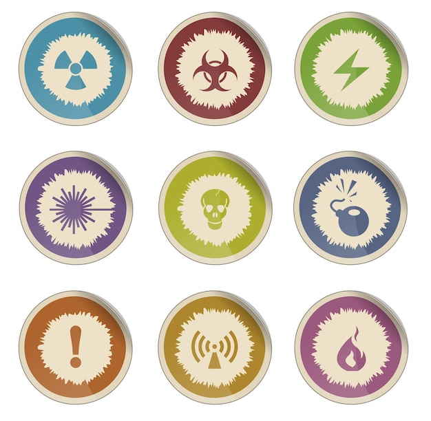 Hazard Sign Vector Web icons