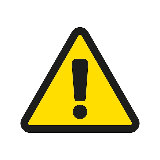 Вектор Знак внимания предупреждения опасности с символом восклицательного знака на белом.