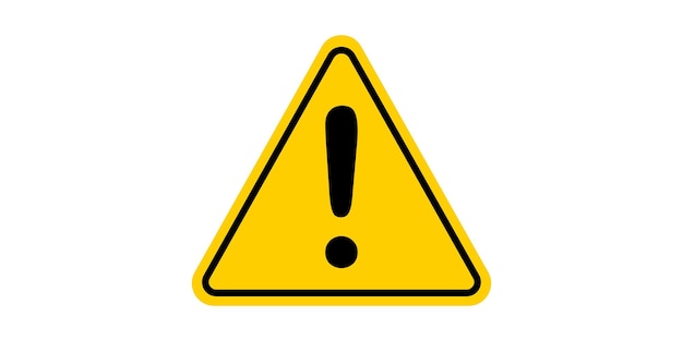 Hazard warning symbol on white background. Information icon vector.