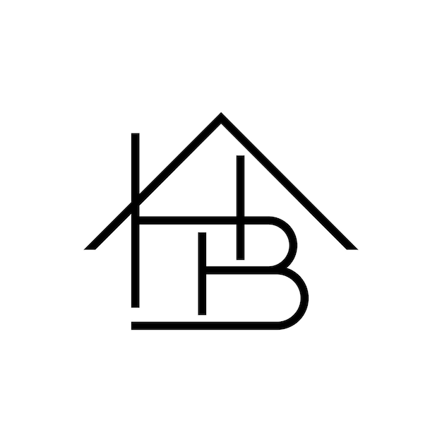 Hb home logo template vettore di progettazione