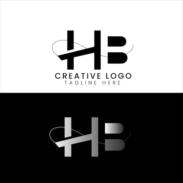 HB initial letter logo design