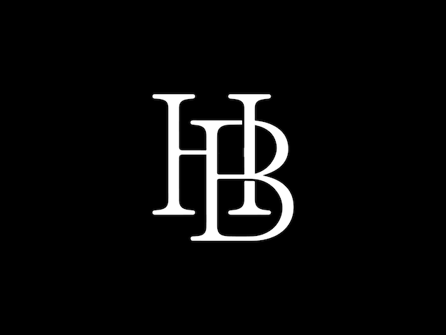 Hb logo with a black background