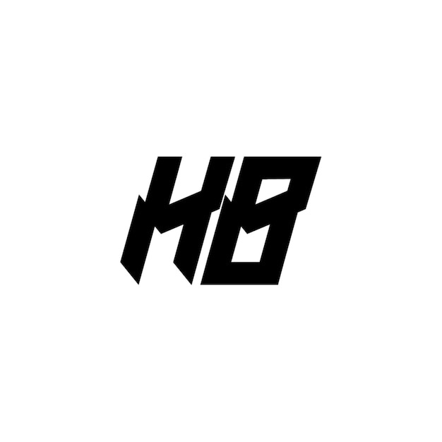 HB モノグラムロゴ デザイン文字 テキスト名 シンボル モノクロロゴタイプ アルファベット文字 シンプルロゴ