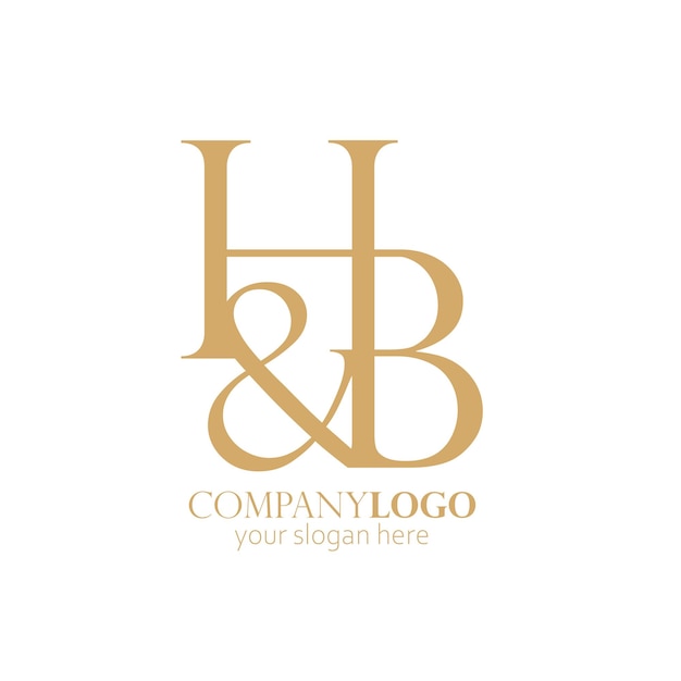 Vettore logo monogramma hb