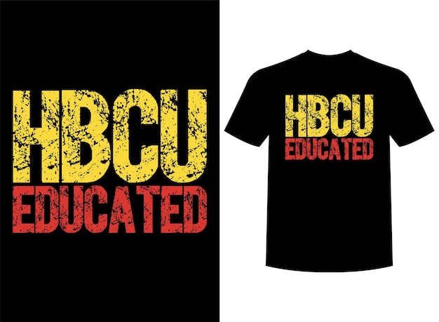 HBCU opgeleid printklaar T-shirtontwerp