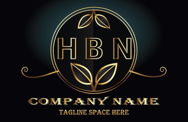 Vettore logo delle lettere hbn
