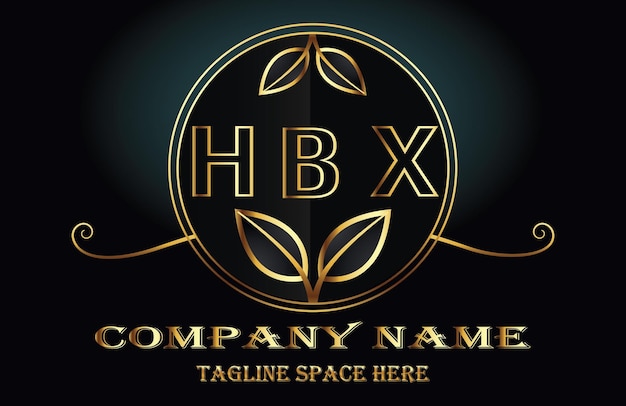 Vettore logo della lettera hbx