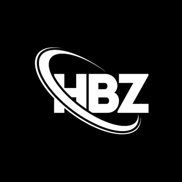 Vettore logo hbz lettera hbz lettera logo design iniziali logo hbz collegato con cerchio e maiuscolo logo monogramma hbz tipografia per il business tecnologico e marchio immobiliare