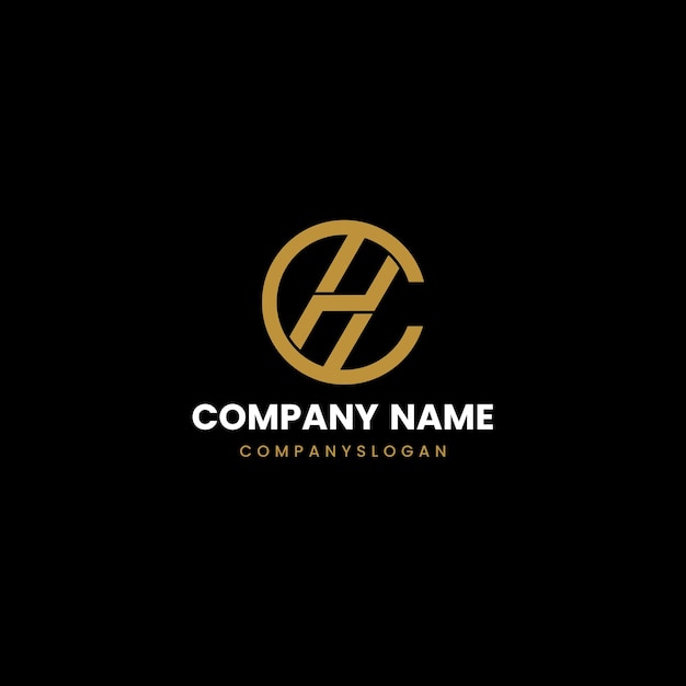 Vector hc initial logo design