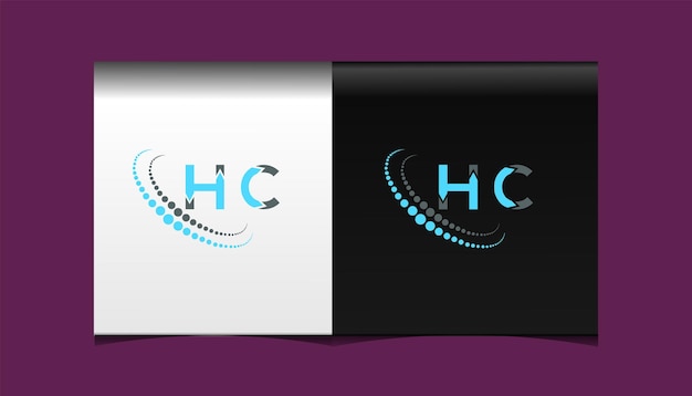 HC  initial modern logo design vector icon template