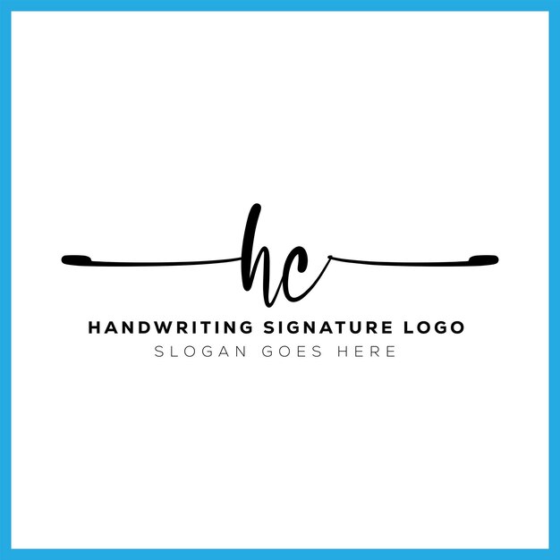Vector hc initials handwriting signature logo hc letter real estate beauty photography letter logo design