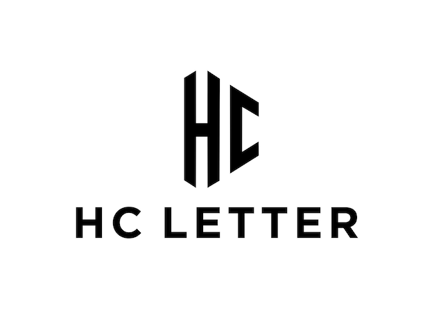 Vector hc letter logo design vector illustration