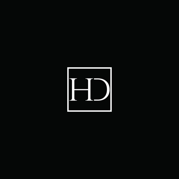 Vector hd letter logo ontwerp op hd creatieve initialen letter logo concept hd icoon ontwerph d