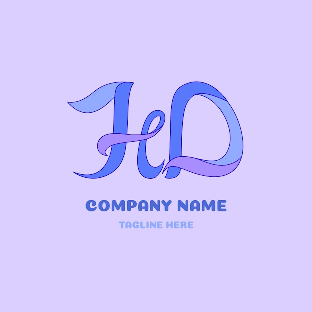 hd monogram logo sjabloon