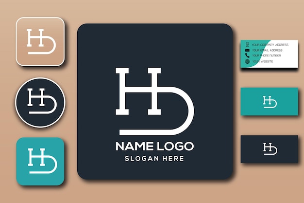 hd monogram logo sjabloon