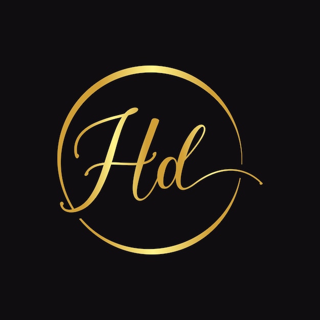 HD Script Logo ontwerp Vector sjabloon eerste kalligrafie brief HD vectorillustratie