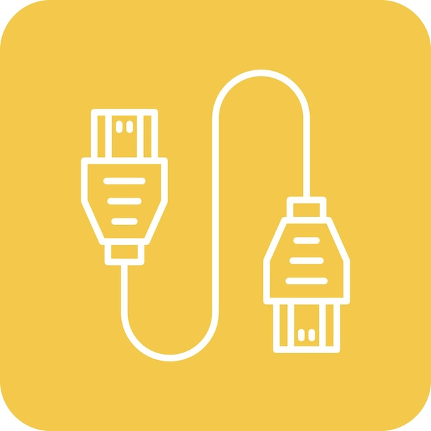 Hdmi cable icon vector image can be used for computer and hardware