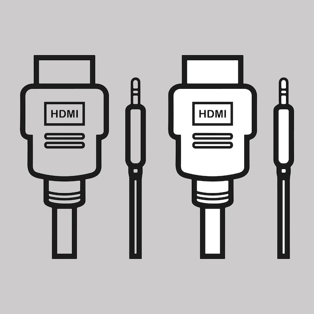 Hdmi cable vector icon