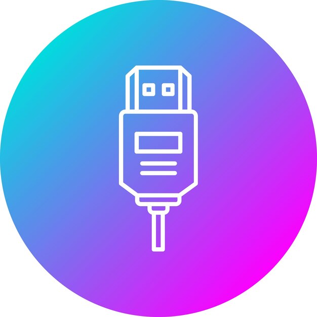 HDMI-kabel vector icoon Kan worden gebruikt voor Computer en Hardware iconen