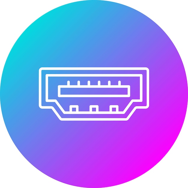 Икона вектора порта HDMI может использоваться для набора икон компьютера и оборудования