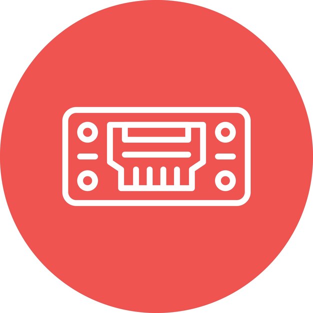 Vector hdmi port vector icon illustration of computer and hardware iconset