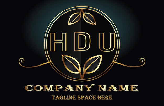 Vettore logo della lettera hdu