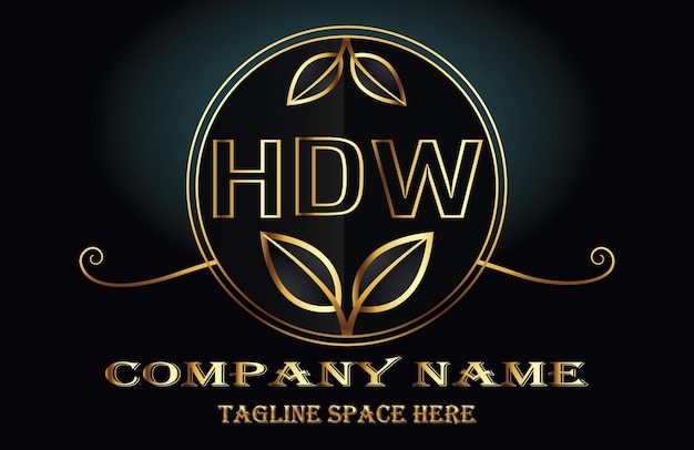 Hdw letter logo