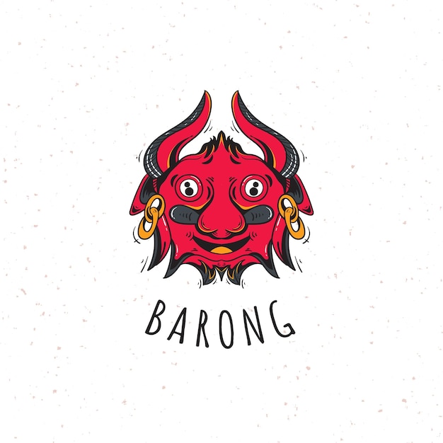 Head of barong illustration