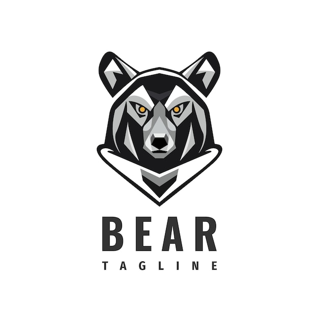Head bear logo template design