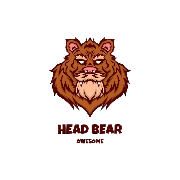 Logo dell'orso della testa