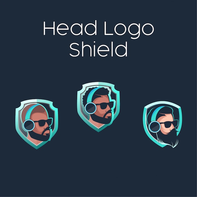 Head Beard Logo Gaming