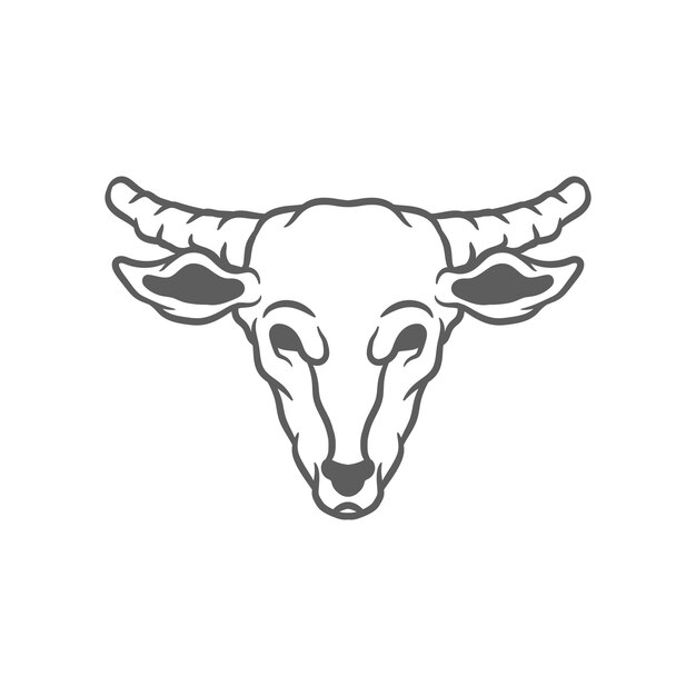 Head bull illustration