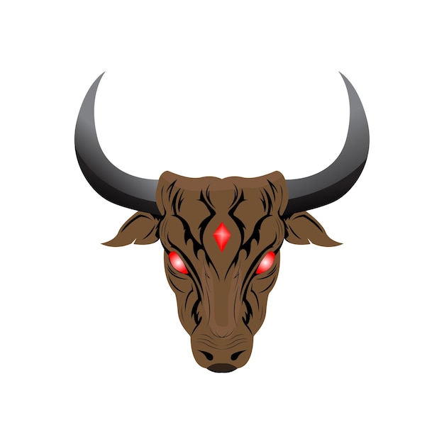 Head bull logo vector