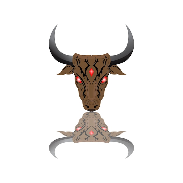 Head bull logo vector