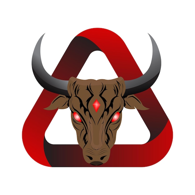 Head bull logo vector