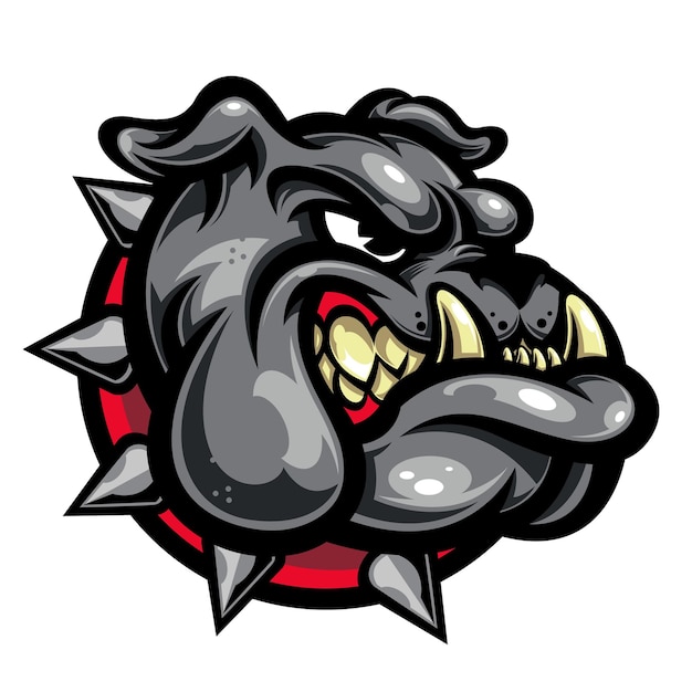 head bulldog ingles mascot vector