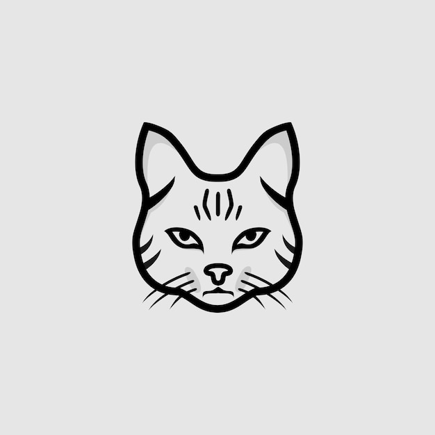 Cat Head Icon ilustração do vetor. Ilustração de mascote - 84584347