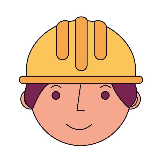 head construction builder avatar character 