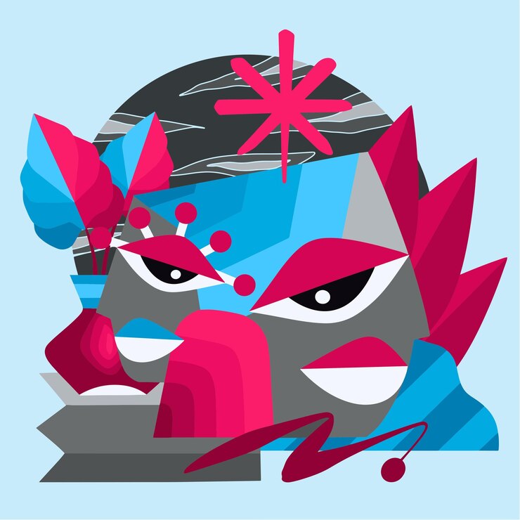 Vector head cubism illustration for your design work