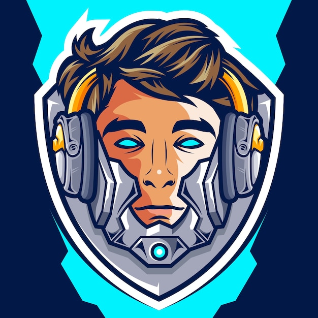 Логотип Head Cyborg Gamer esport