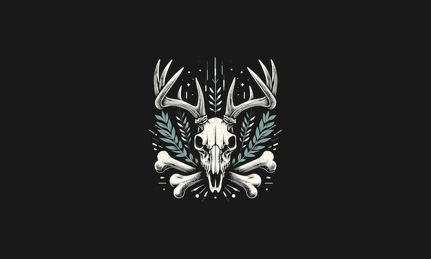 head deer bone vector illustration artwork design