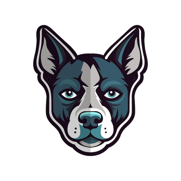 The head of dog Logo or sticker Dog face Loyal pet Canine Vector
