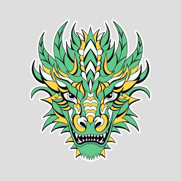 Vector head of dragon