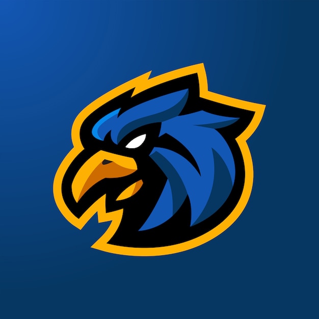 Вектор Логотип head eagle esport